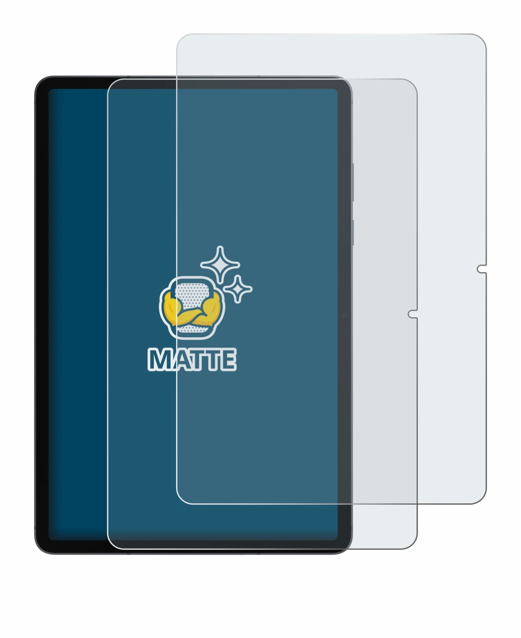 Abbildung des Geräts Samsung Galaxy Tab S11 (Hochformat) mit einer Vielzahl des Displayschutzes.