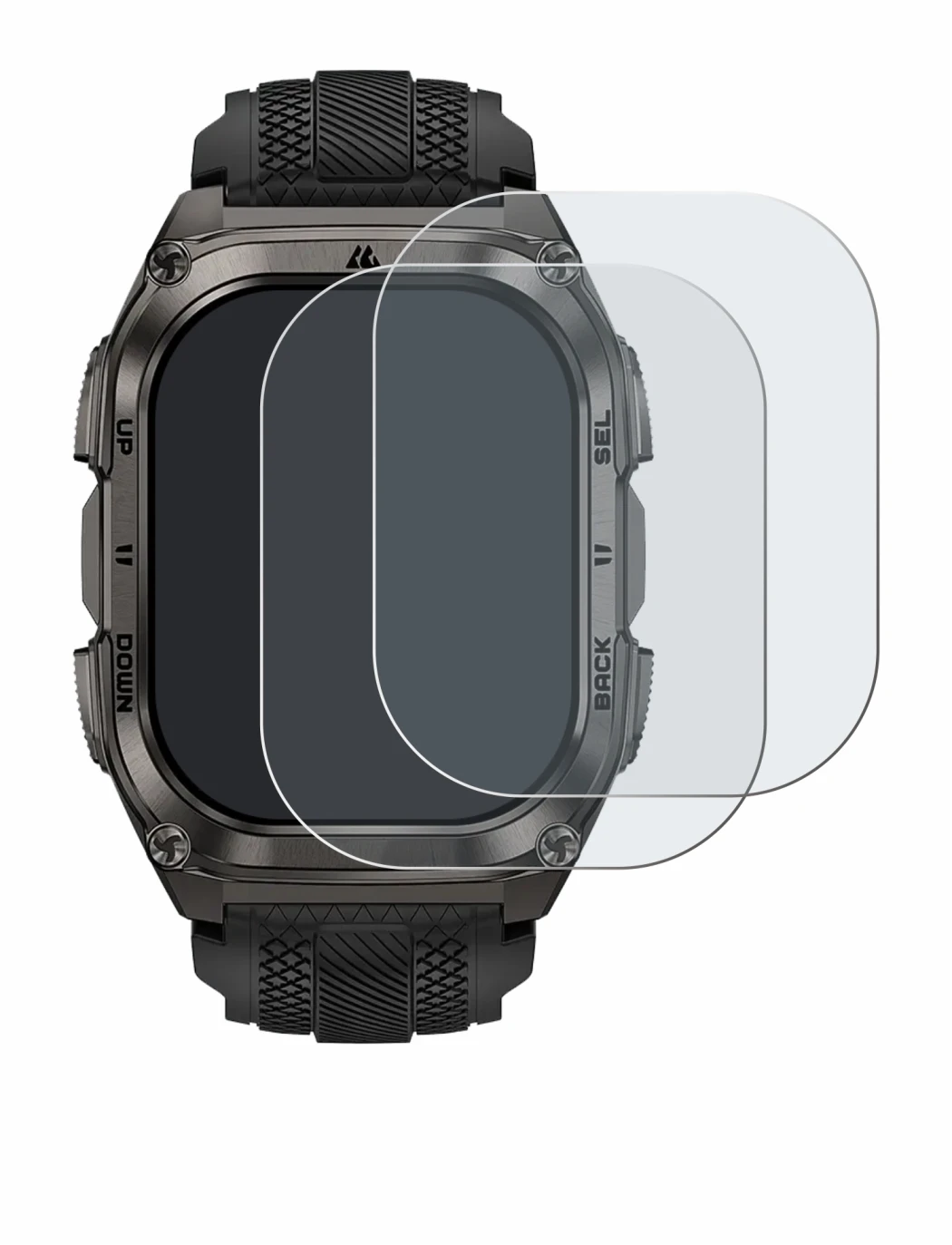 Abbildung des Geräts Kospet Tank M4 mit einer Vielzahl des Displayschutzes.