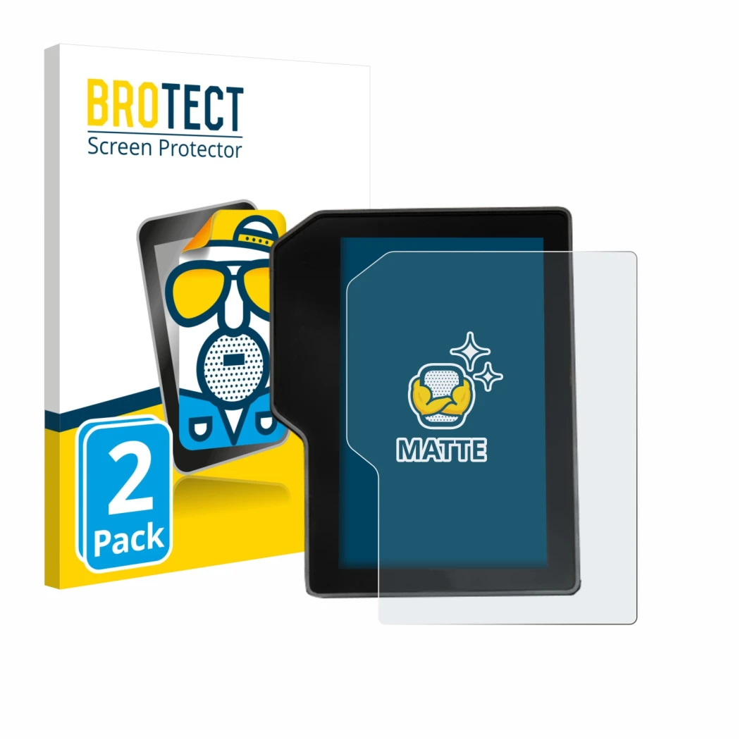 Vorderseite einer Produktverpackung mit dem Markenlogo BROTECT. Daneben ist das Gerät Yamaha Tenere 700 / Rally 2025 mit dem z