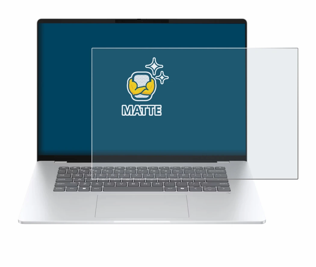 Abbildung des Geräts HP OmniBook 5 16 mit einer Vielzahl des Displayschutzes.