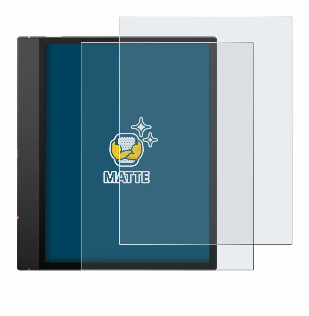 Abbildung des Geräts Boox Note Air 5 C mit einer Vielzahl des Displayschutzes.