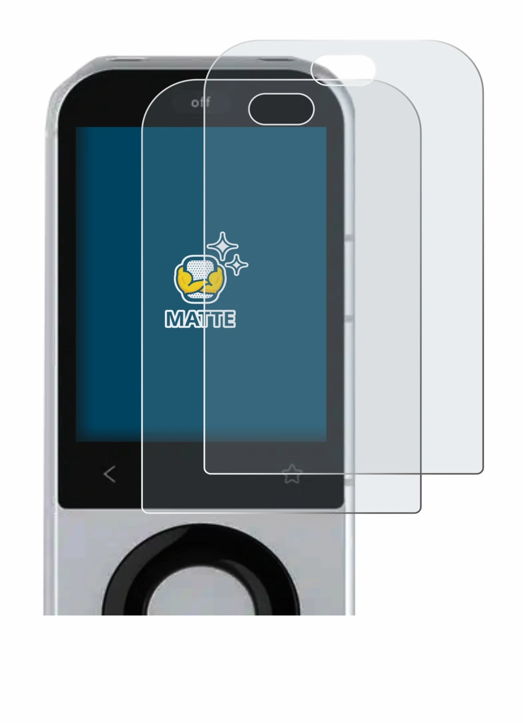 Abbildung des Geräts Sofabaton X2 mit einer Vielzahl des Displayschutzes.