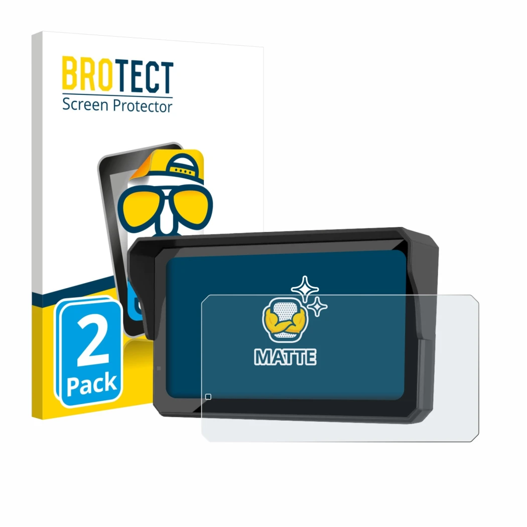 Vorderseite einer Produktverpackung mit dem Markenlogo BROTECT. Daneben ist das Gerät Carpuride W602S Pro mit dem zugehörigen 