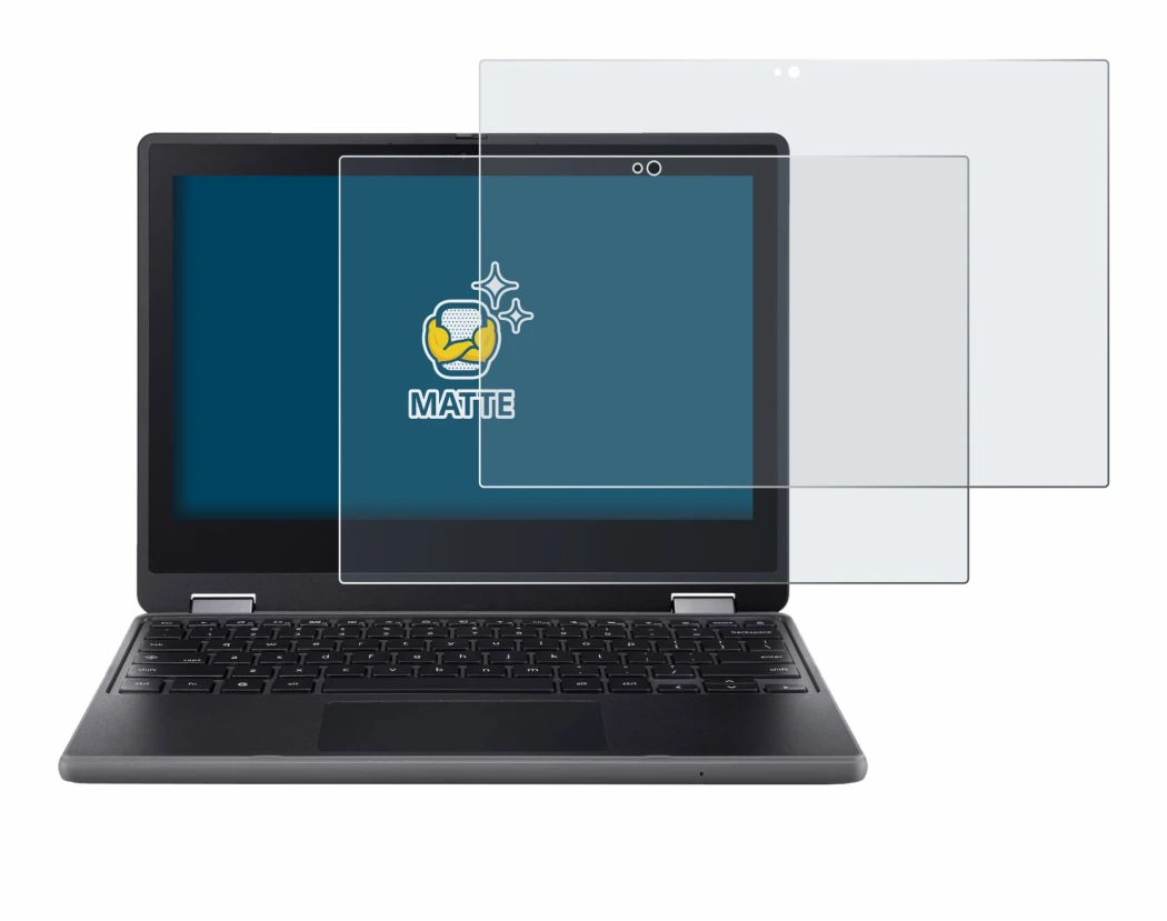 Abbildung des Geräts Acer Chromebook Spin 511 R757TN mit einer Vielzahl des Displayschutzes.