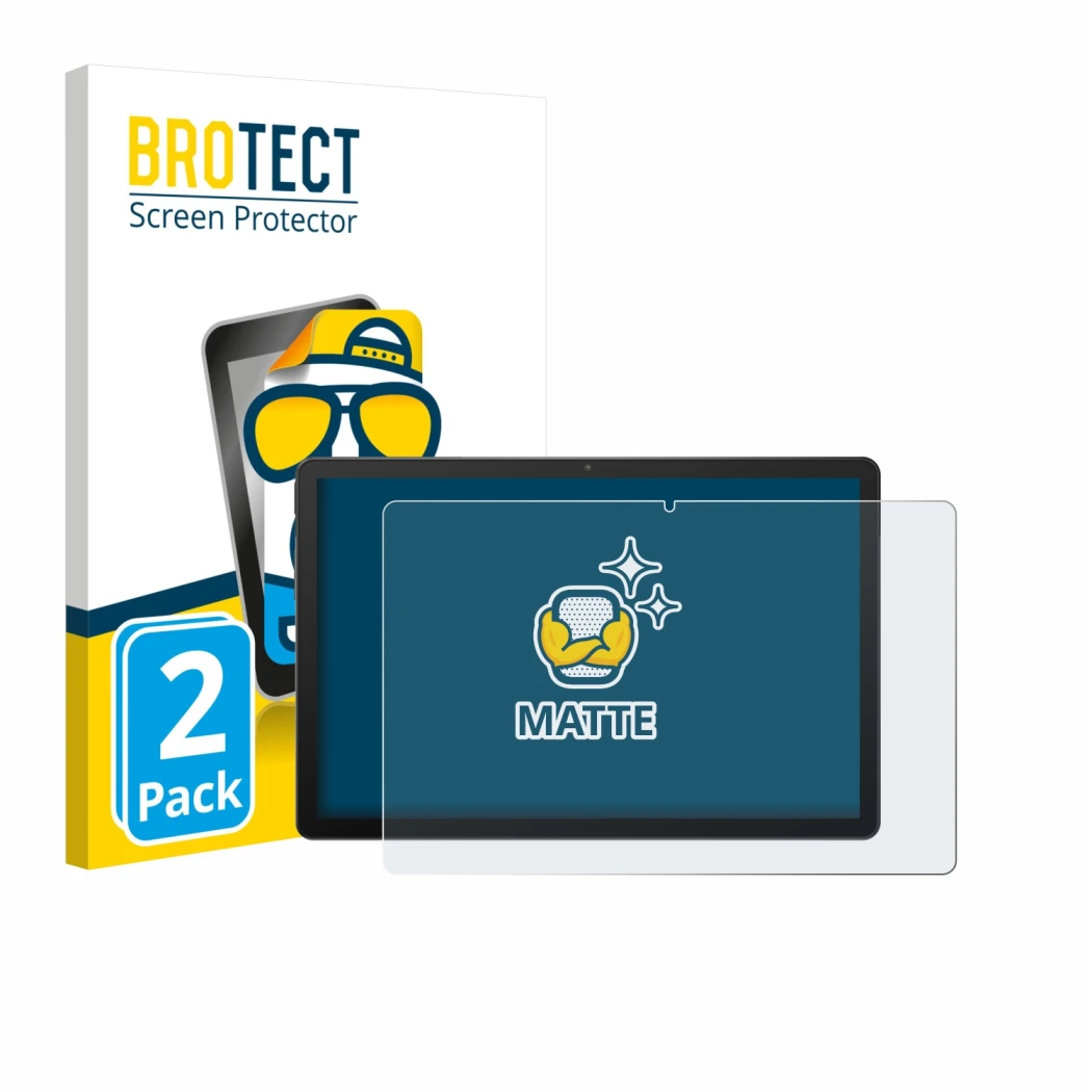 Vorderseite einer Produktverpackung mit dem Markenlogo BROTECT. Daneben ist das Gerät Sunmi CPad 11