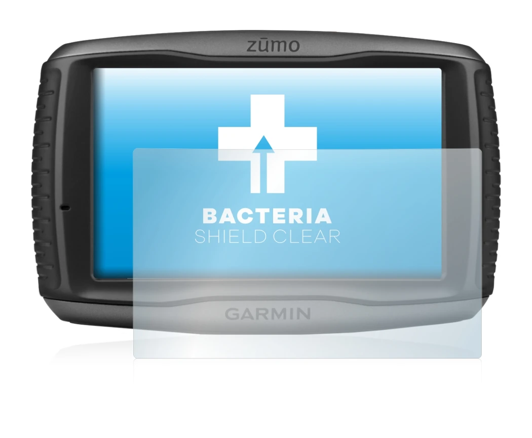 Abbildung des Geräts Garmin zumo 590LM mit einer Vielzahl des Displayschutzes.