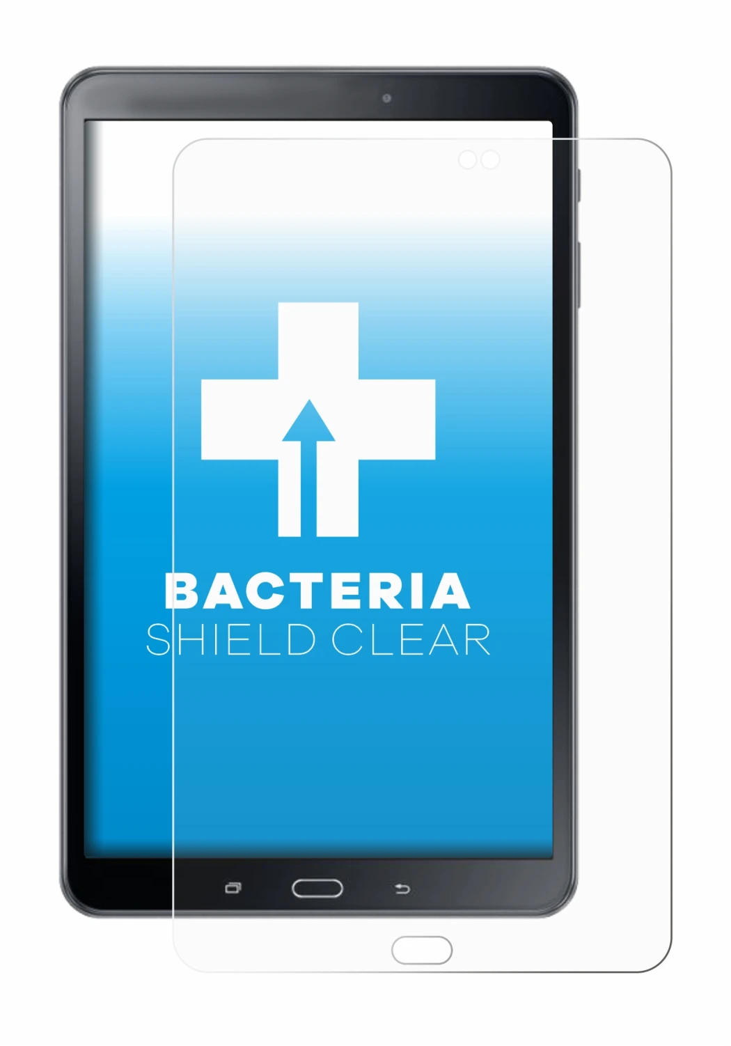 Abbildung des Geräts Samsung Galaxy Tab A 10.1 2016 SM-T585 mit einer Vielzahl des Displayschutzes.