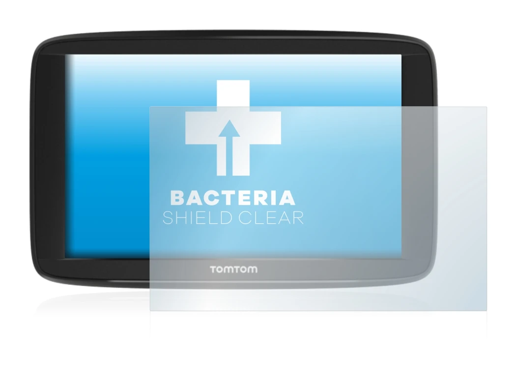 Abbildung des Geräts TomTom Start 62 mit einer Vielzahl des Displayschutzes.