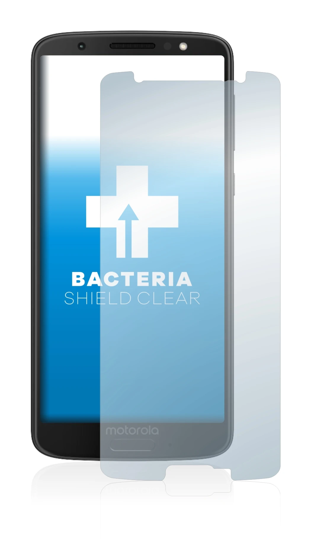 Abbildung des Geräts Motorola Moto G6 mit einer Vielzahl des Displayschutzes.