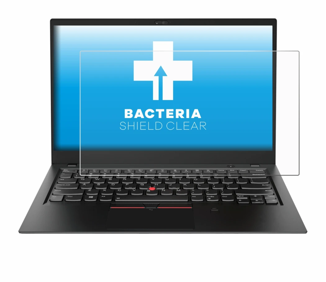 Abbildung des Geräts Lenovo ThinkPad X1 Carbon (6. Gen.) mit einer Vielzahl des Displayschutzes.
