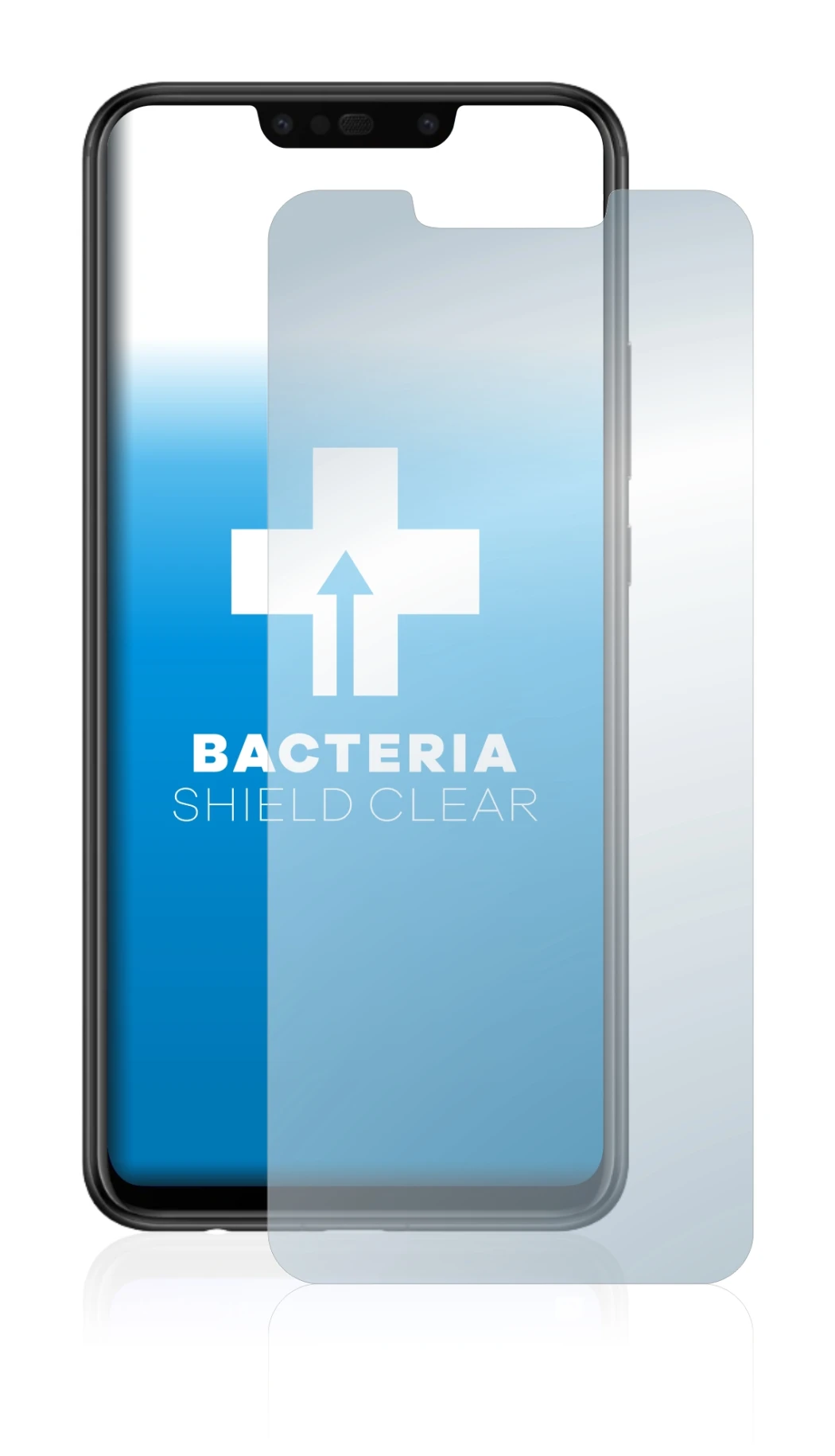 Abbildung des Geräts Huawei P smart Plus 2018 mit einer Vielzahl des Displayschutzes.