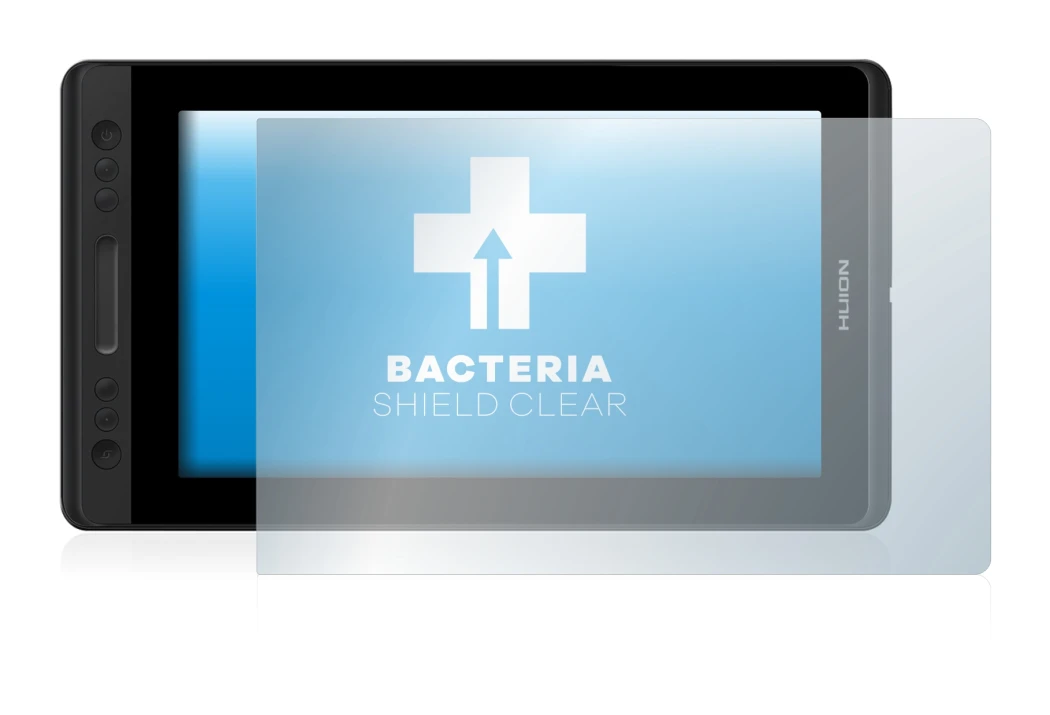 Abbildung des Geräts Huion Kamvas Pro 13 mit einer Vielzahl des Displayschutzes.