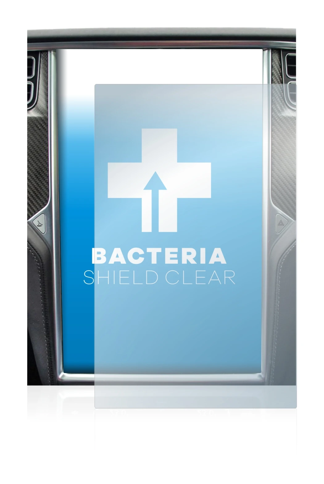 Abbildung des Geräts Tesla Model X mit einer Vielzahl des Displayschutzes.