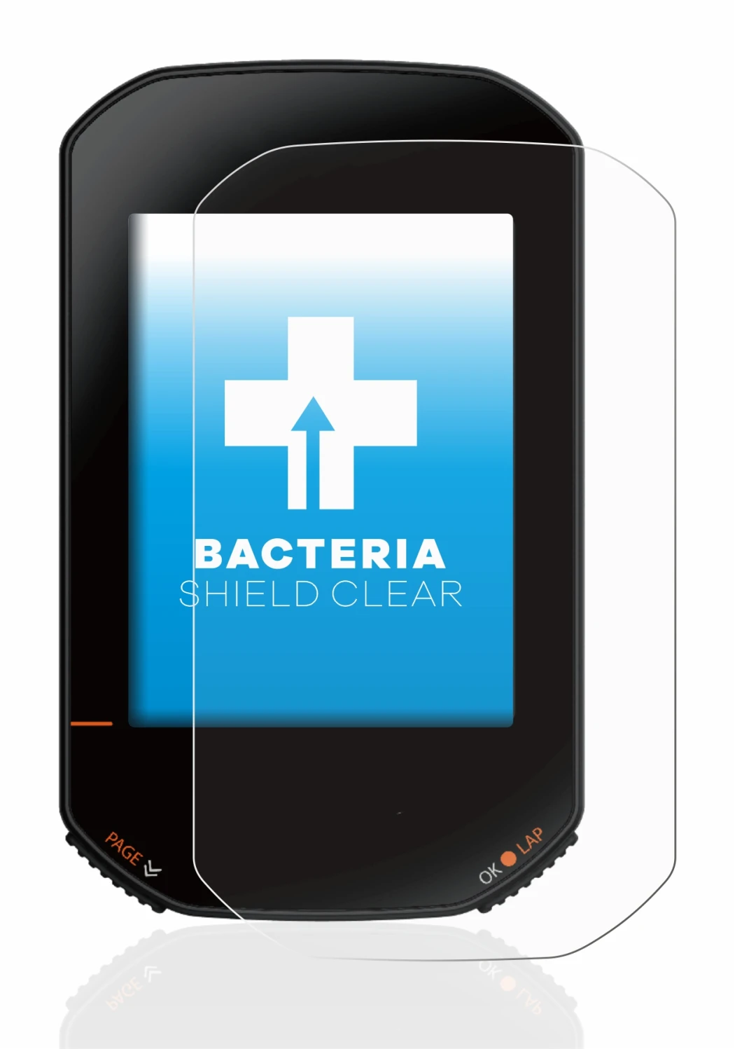 Abbildung des Geräts Bryton Rider 420 mit einer Vielzahl des Displayschutzes.