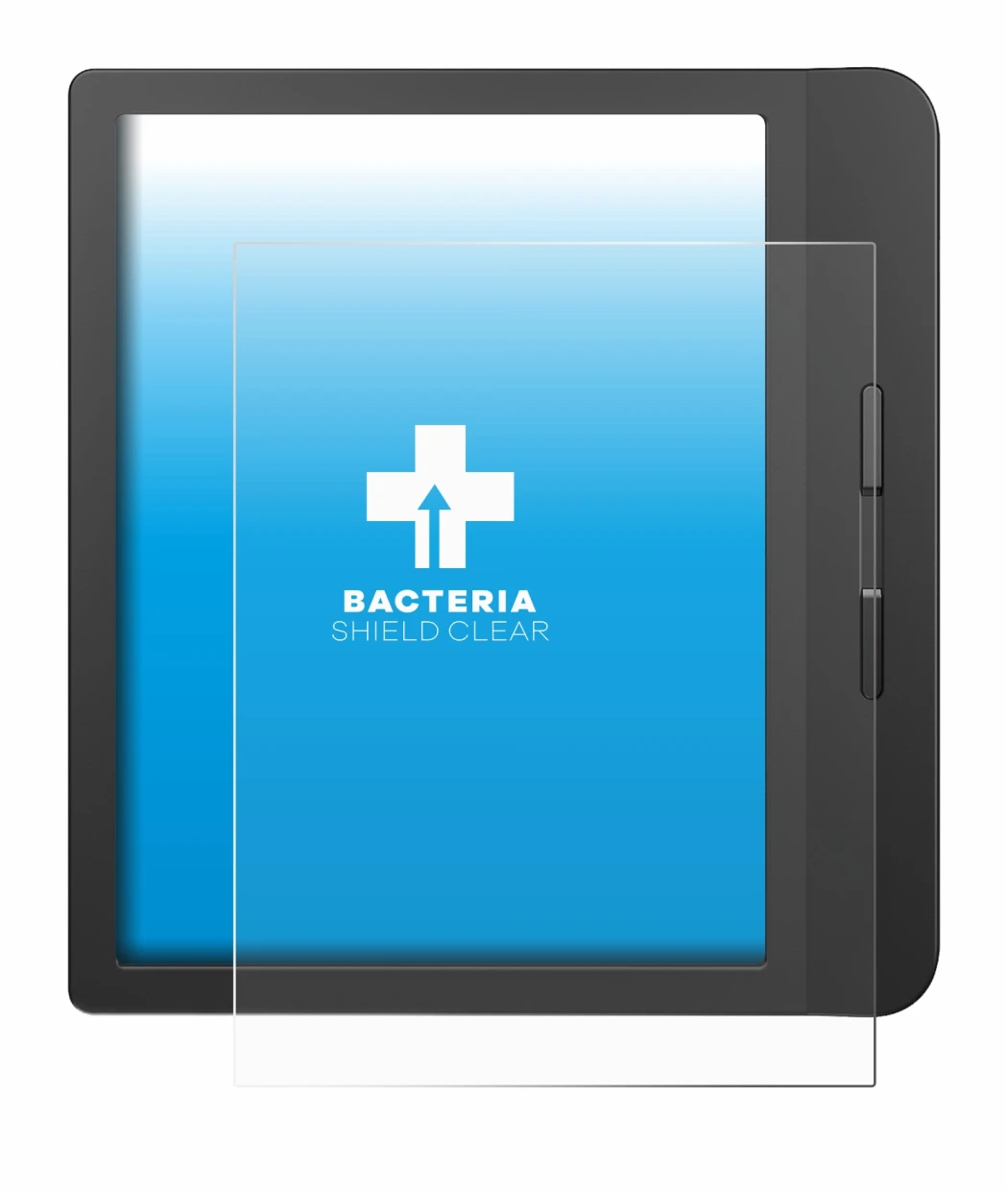 Abbildung des Geräts Tolino Vision 5 mit einer Vielzahl des Displayschutzes.