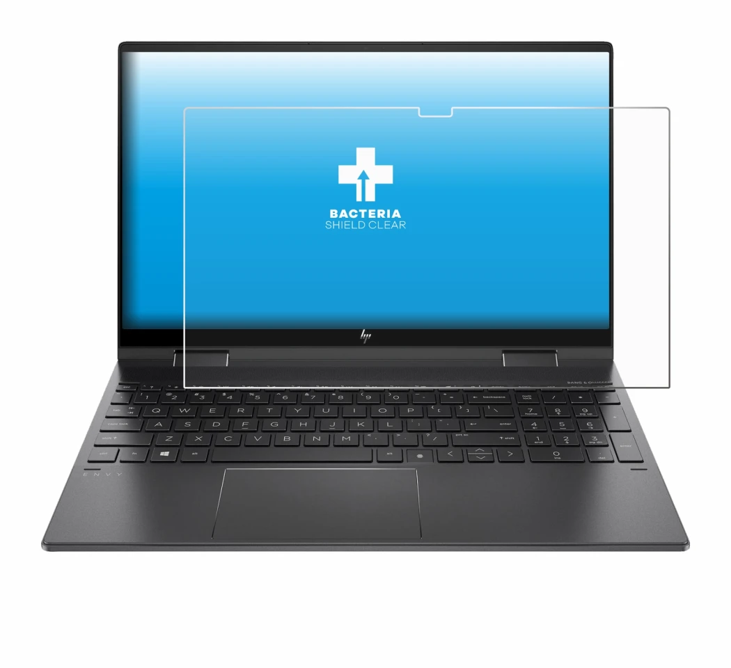 Abbildung des Geräts HP Envy x360 (15-eX) (358 mm x 230 mm) mit einer Vielzahl des Displayschutzes.