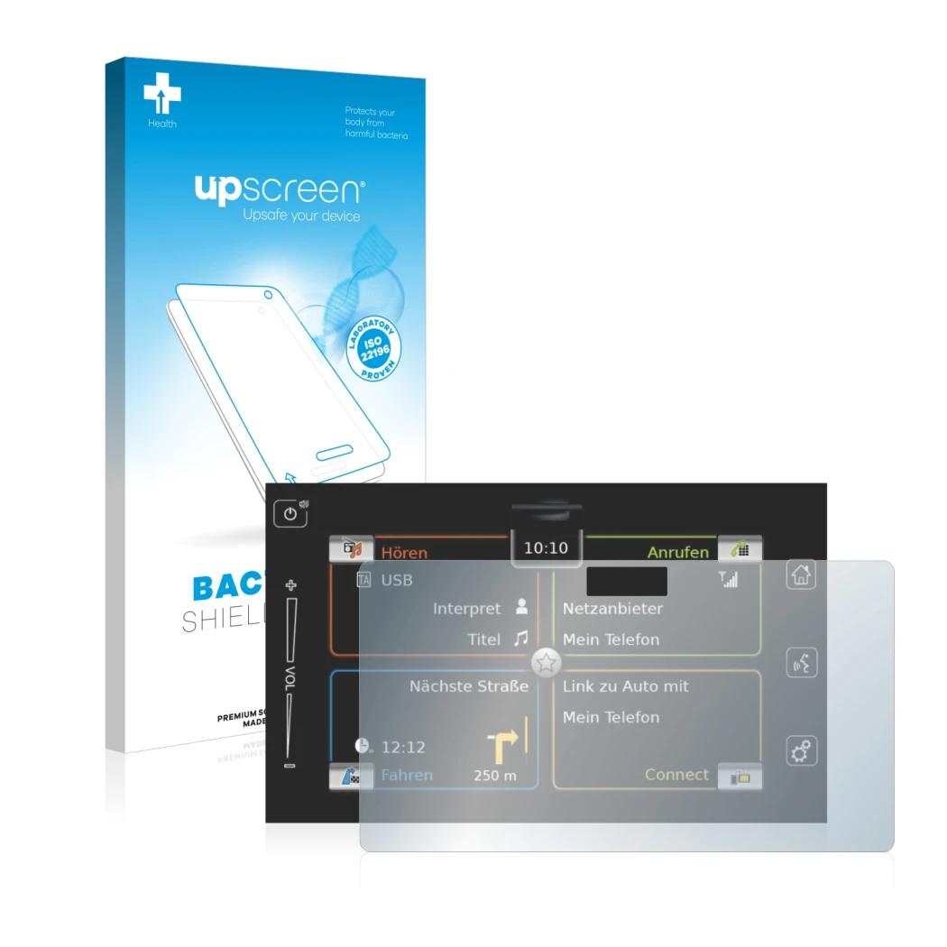 Vorderseite einer Produktverpackung mit dem Markenlogo upscreen. Daneben ist das Gerät Bosch Suzuki Vitara 1.4 BoosterJet 2019