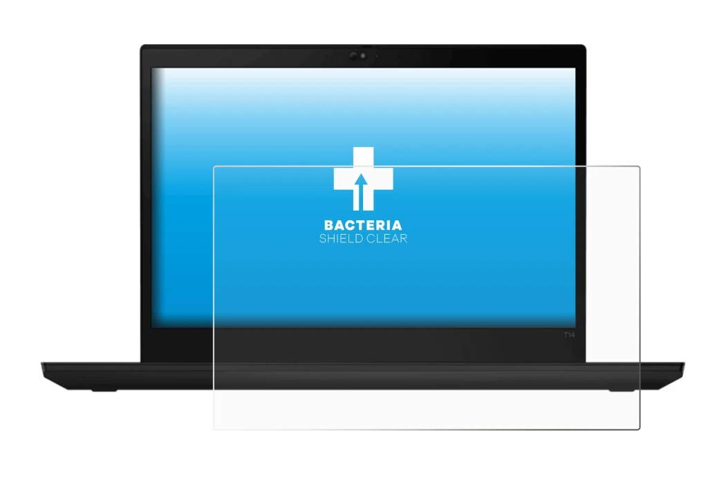 Abbildung des Geräts Lenovo ThinkPad T14 Gen 1 mit einer Vielzahl des Displayschutzes.