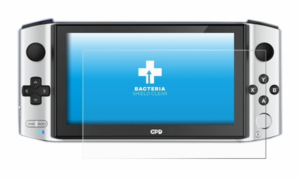 Abbildung des Geräts GPD Win 3 mit einer Vielzahl des Displayschutzes.