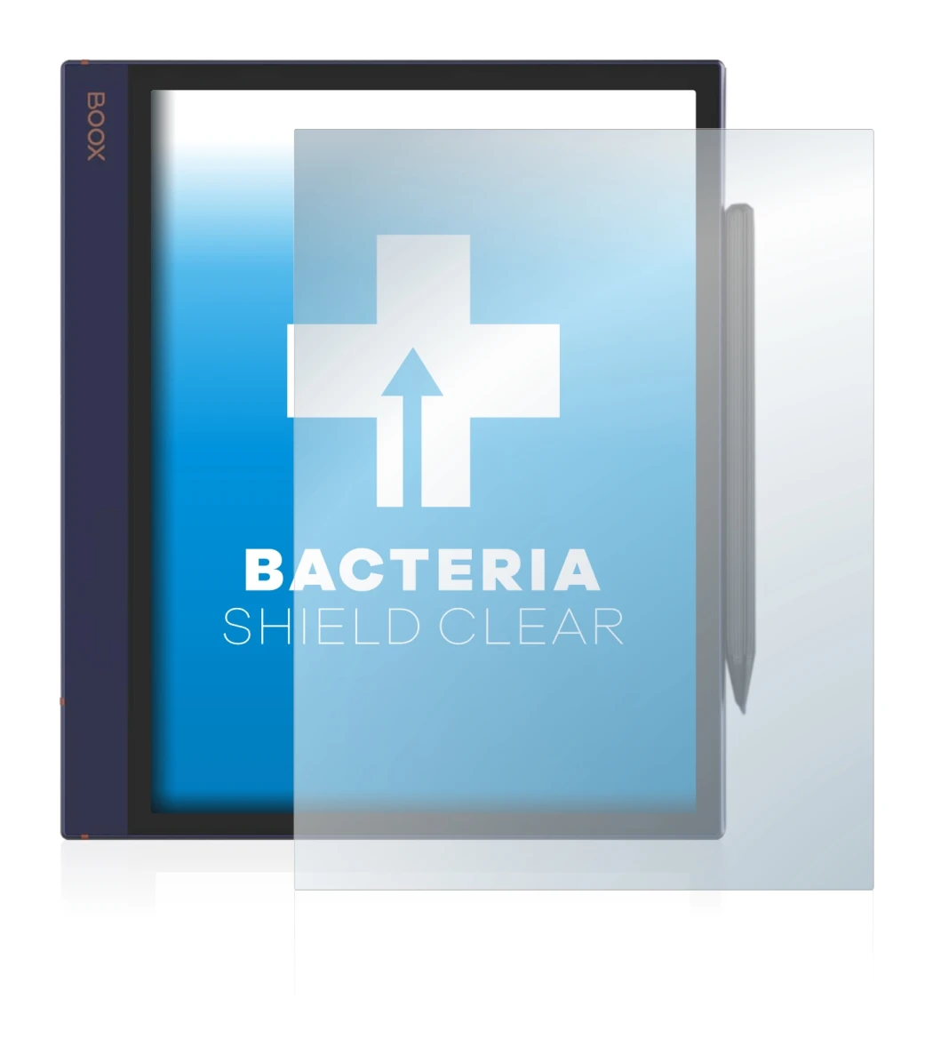 Abbildung des Geräts Boox Note Air mit einer Vielzahl des Displayschutzes.