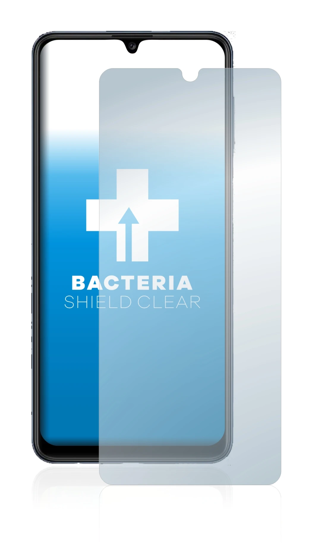 Abbildung des Geräts Samsung Galaxy M32 mit einer Vielzahl des Displayschutzes.