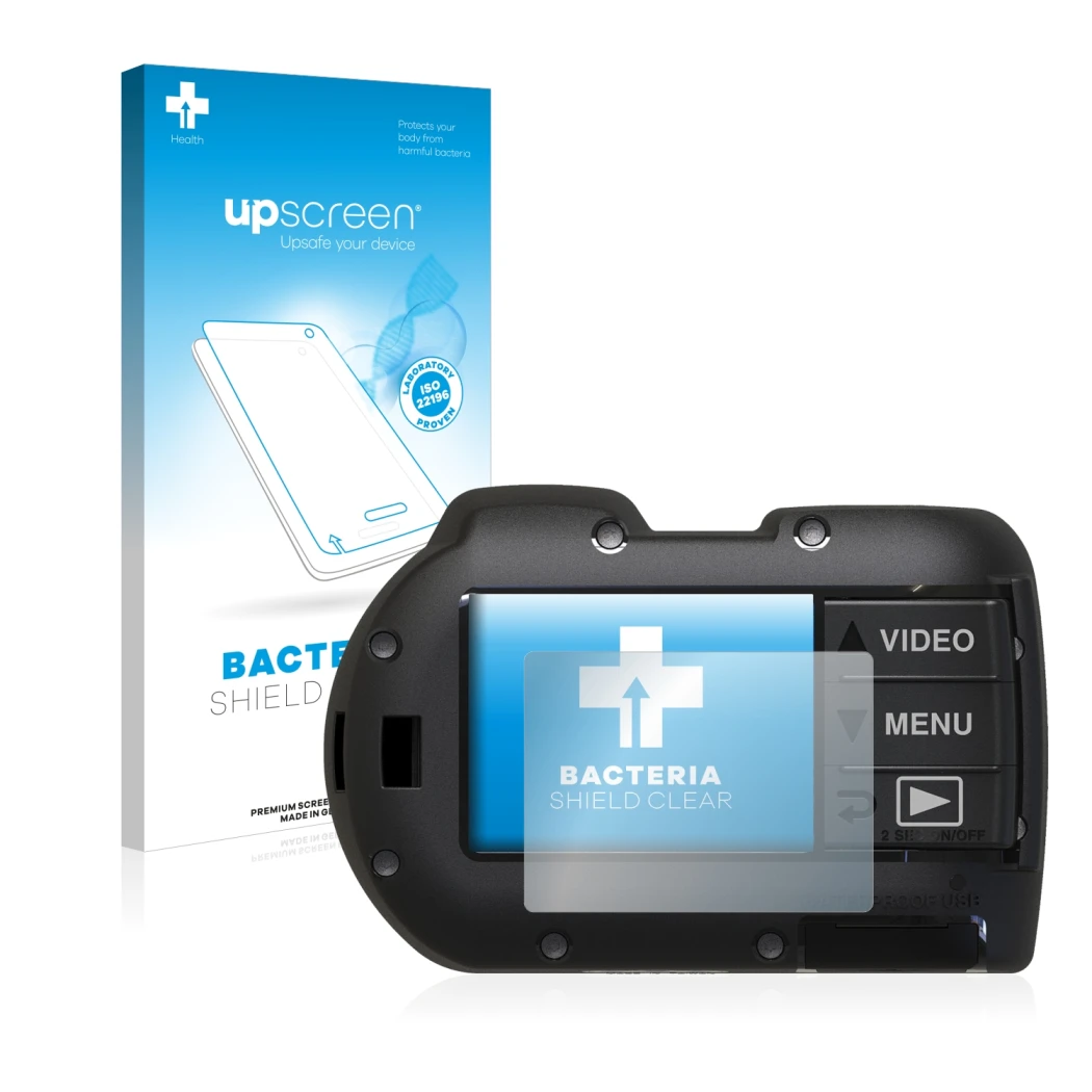 Vorderseite einer Produktverpackung mit dem Markenlogo upscreen. Daneben ist das Gerät SeaLife Micro 3.0 mit dem zugehörigen D