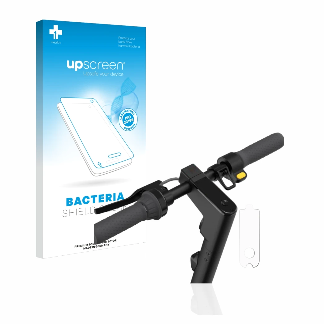 Vorderseite einer Produktverpackung mit dem Markenlogo upscreen. Daneben ist das Gerät Segway Ninebot KickScooter MAX G30D II 