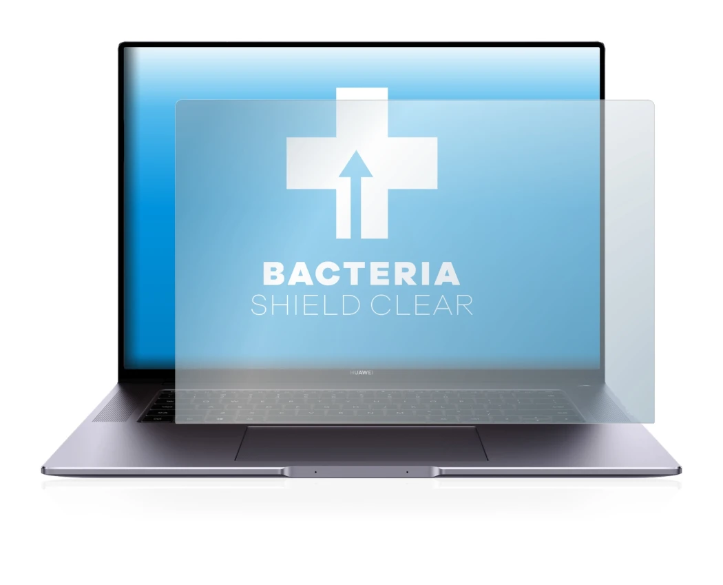 Abbildung des Geräts Huawei MateBook 16 mit einer Vielzahl des Displayschutzes.