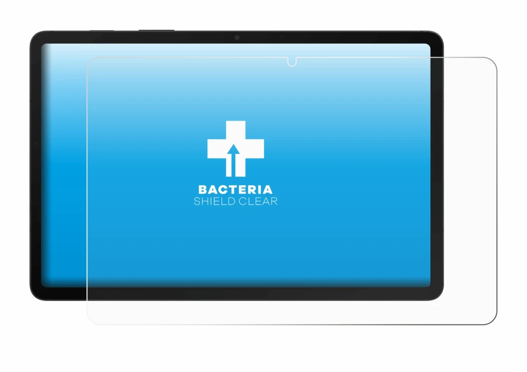 Abbildung des Geräts Samsung Galaxy Tab S8 5G mit einer Vielzahl des Displayschutzes.