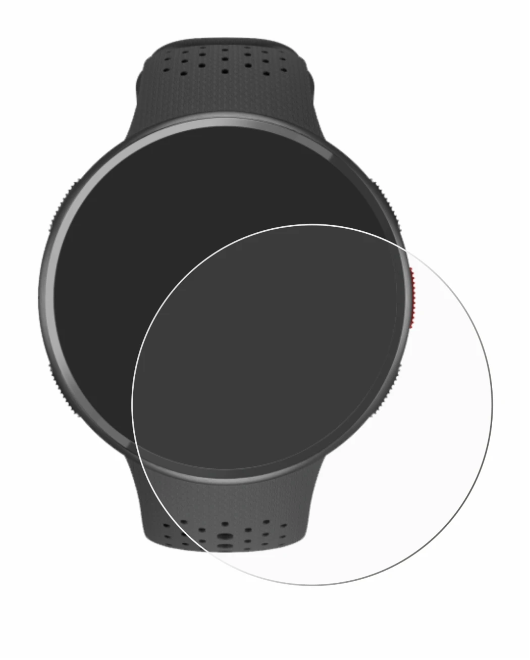 Abbildung des Geräts Polar Pacer Pro mit einer Vielzahl des Displayschutzes.