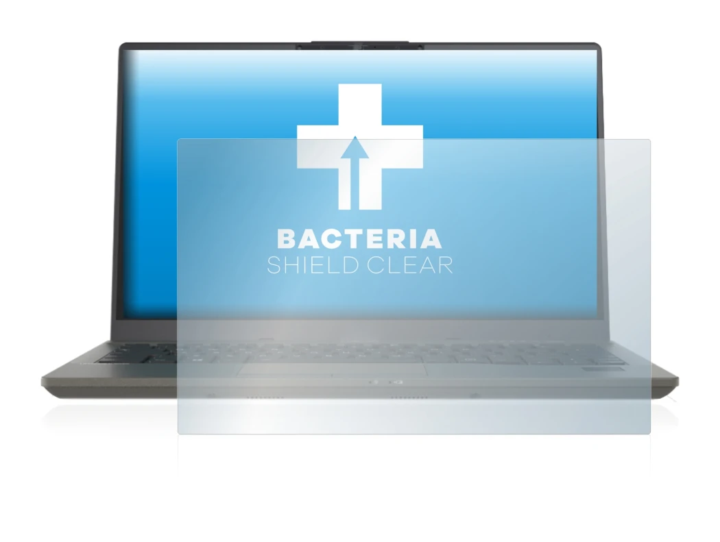 Abbildung des Geräts Fujitsu Lifebook U7411 mit einer Vielzahl des Displayschutzes.