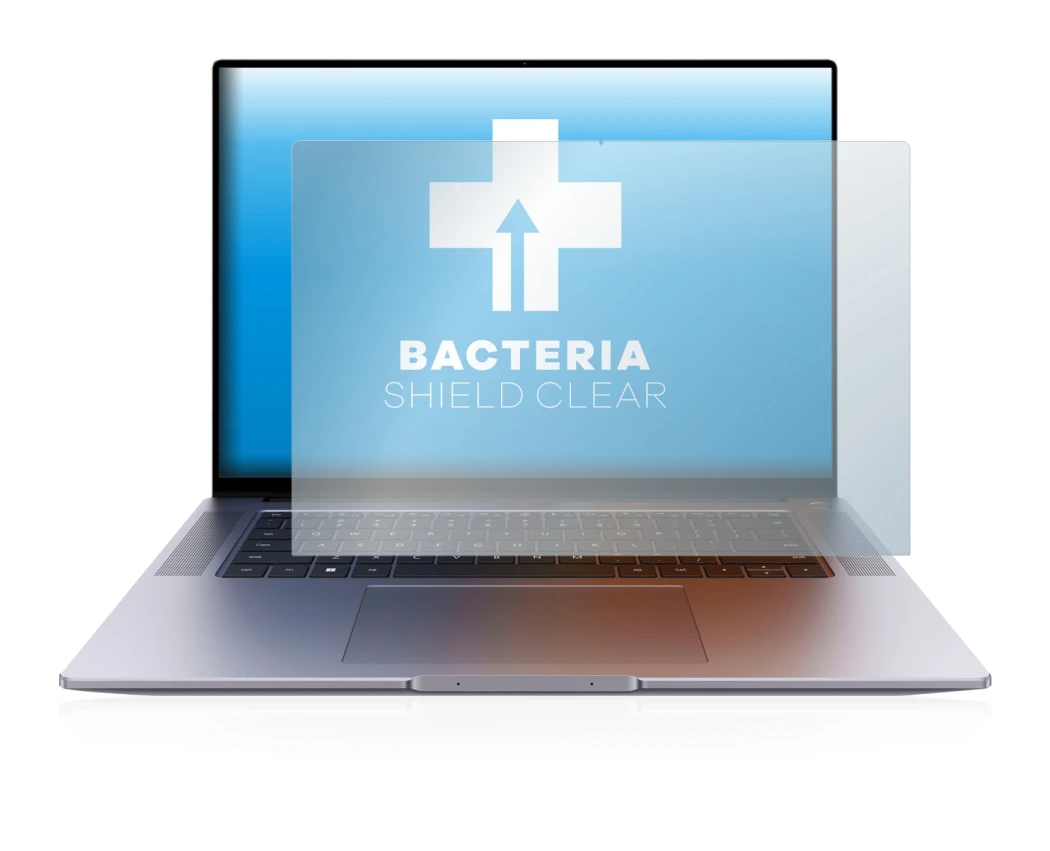 Abbildung des Geräts Huawei MateBook 16s mit einer Vielzahl des Displayschutzes.