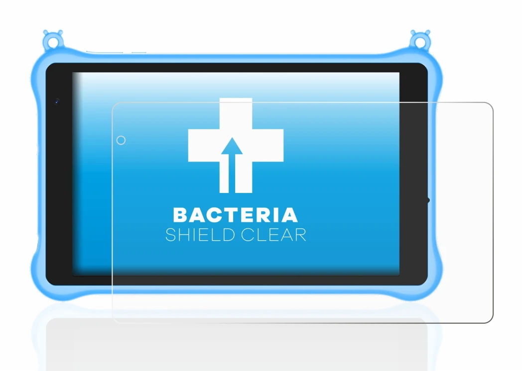 Abbildung des Geräts Blackview Tab 5 Kids mit einer Vielzahl des Displayschutzes.