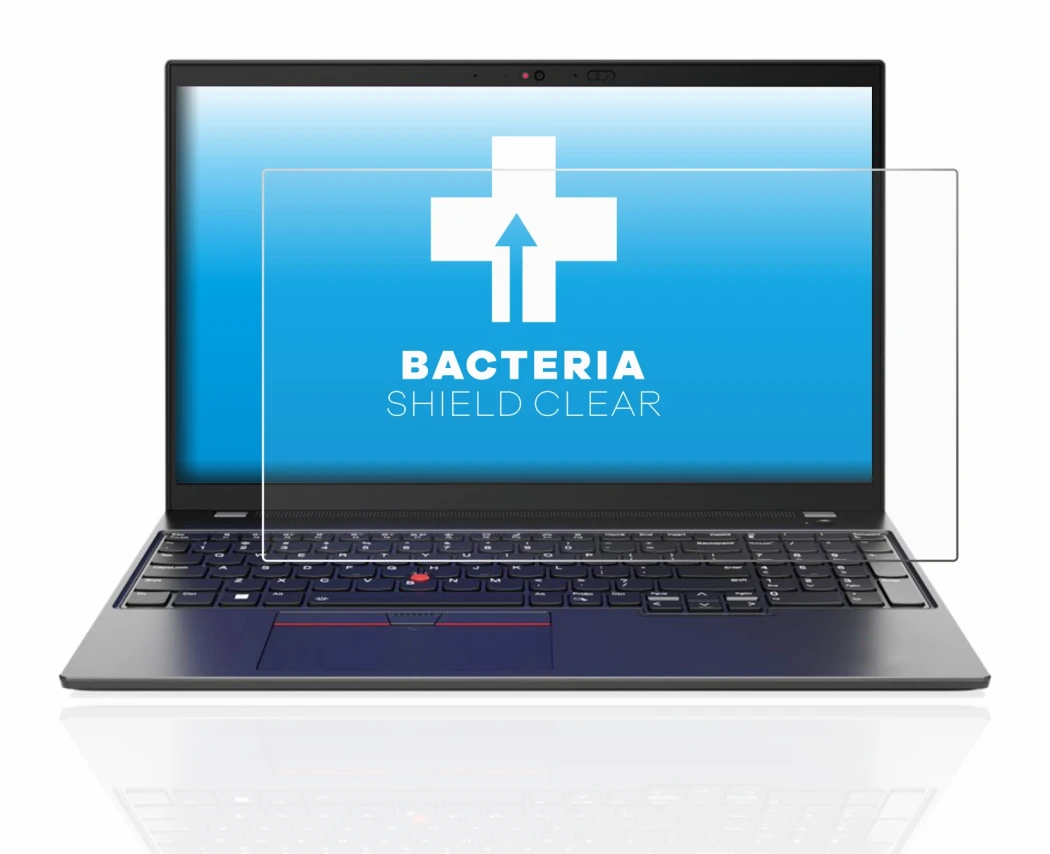 Abbildung des Geräts Lenovo ThinkPad L15 Gen 4 mit einer Vielzahl des Displayschutzes.