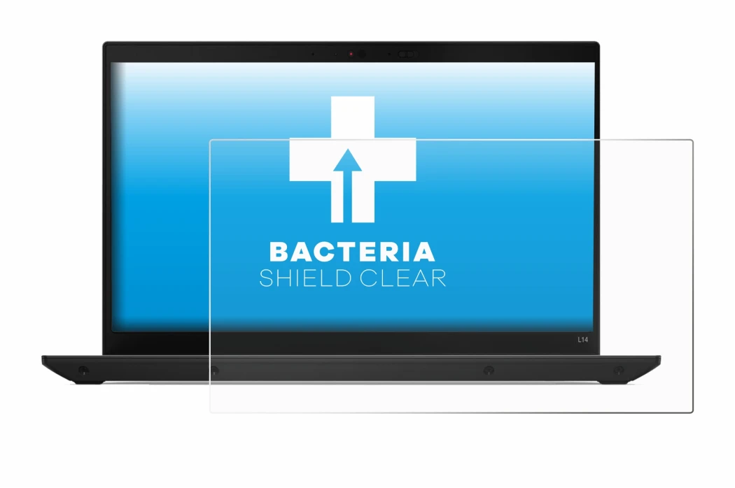 Abbildung des Geräts Lenovo ThinkPad L14 Gen 4 mit einer Vielzahl des Displayschutzes.