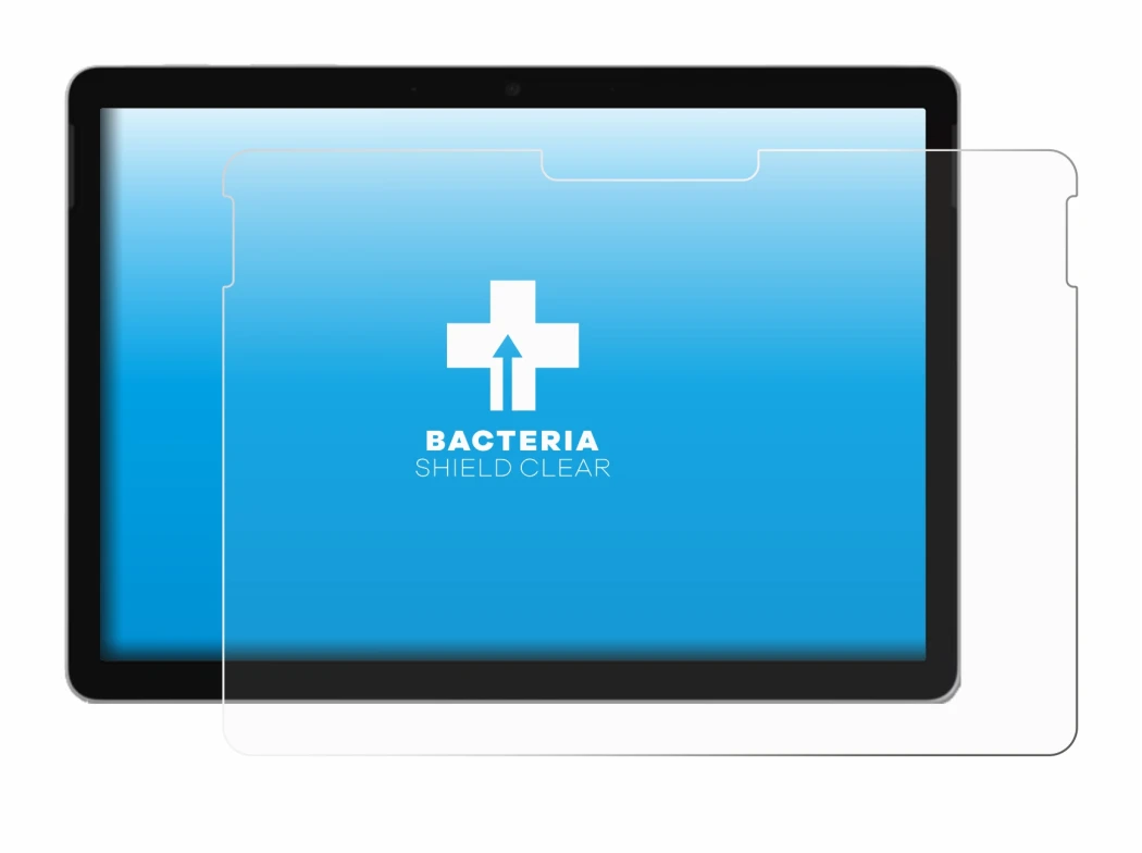 Abbildung des Geräts Microsoft Surface Go 4 mit einer Vielzahl des Displayschutzes.