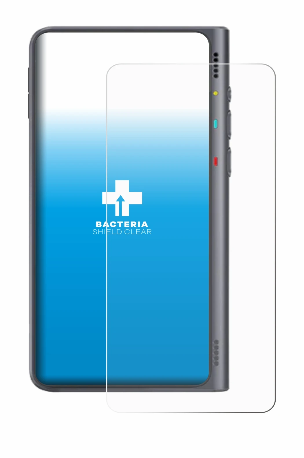 Abbildung des Geräts Timekettle Fluentalk T1 mit einer Vielzahl des Displayschutzes.