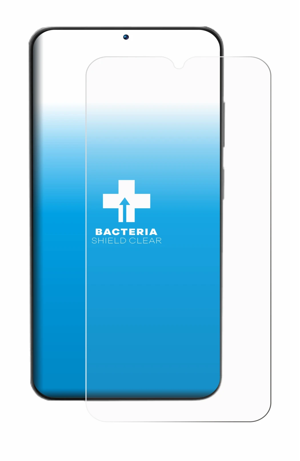 Abbildung des Geräts Doogee N55 mit einer Vielzahl des Displayschutzes.