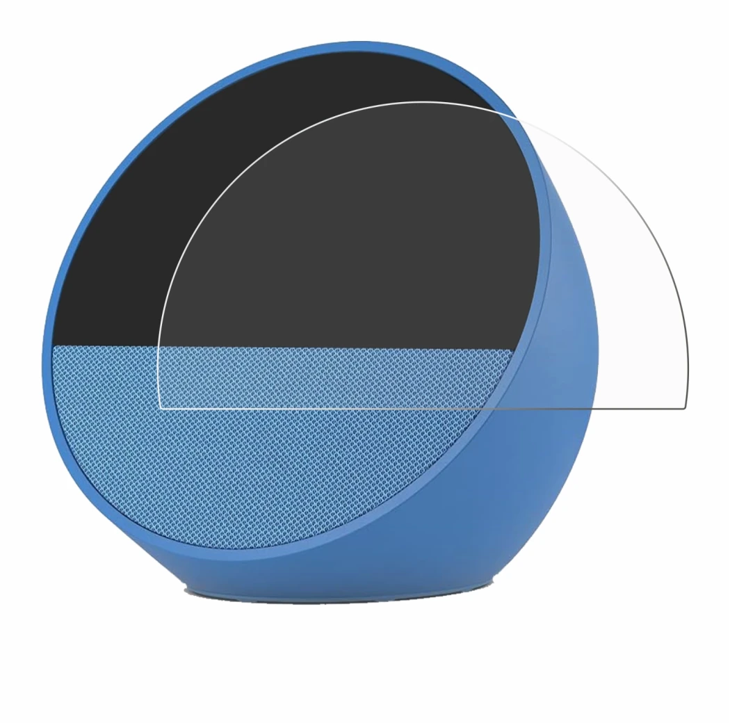 Abbildung des Geräts Amazon Echo Spot 2024 mit einer Vielzahl des Displayschutzes.