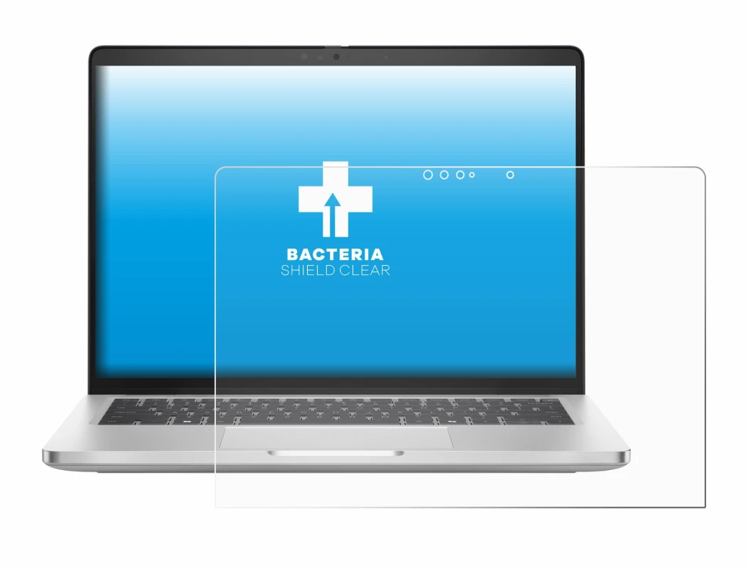 Abbildung des Geräts Dell Pro 14 Plus 2-in-1 PB14250 mit einer Vielzahl des Displayschutzes.