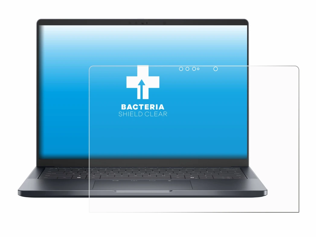 Abbildung des Geräts Dell Pro 14 Premium PA14250 Touch mit einer Vielzahl des Displayschutzes.