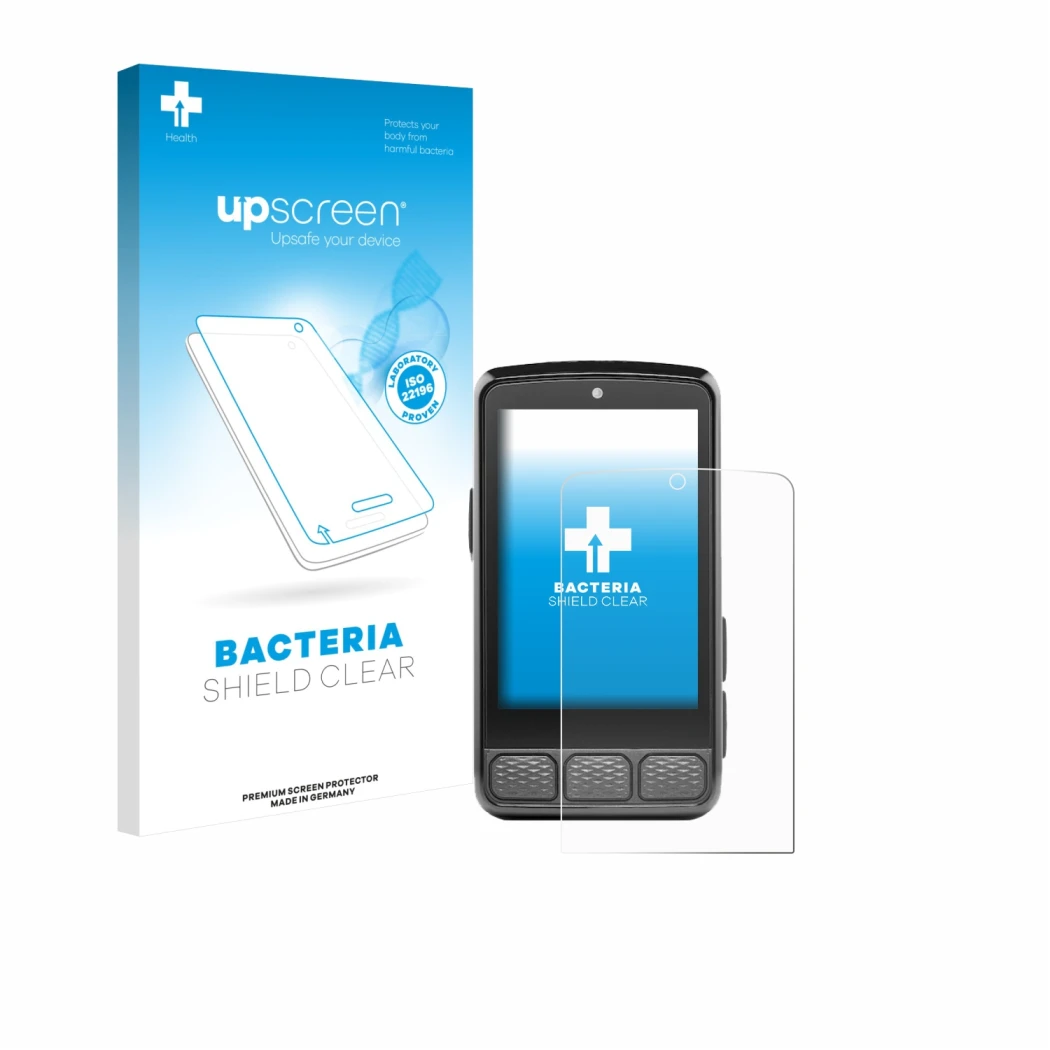 Vorderseite einer Produktverpackung mit dem Markenlogo upscreen. Daneben ist das Gerät Wahoo Elemnt Roam 3 mit dem zugehörigen