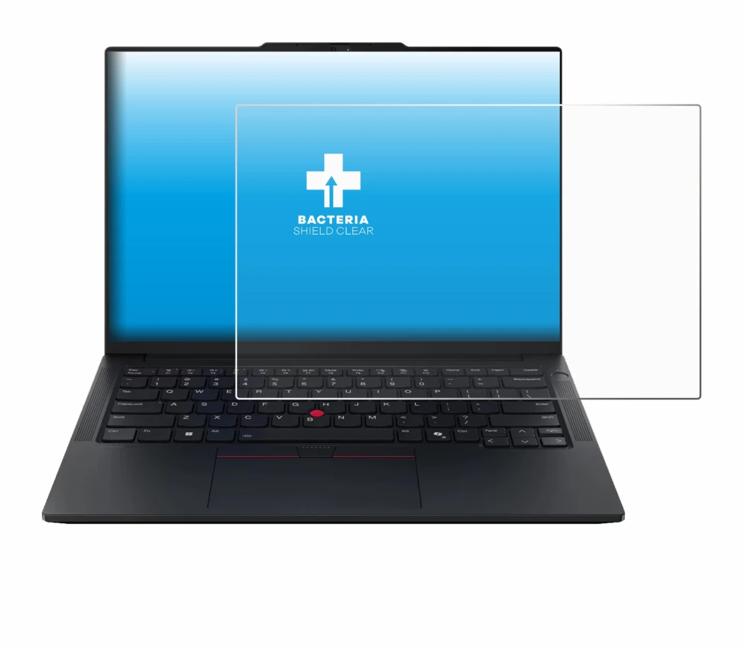 Abbildung des Geräts Lenovo ThinkPad E14 Gen 7 mit einer Vielzahl des Displayschutzes.
