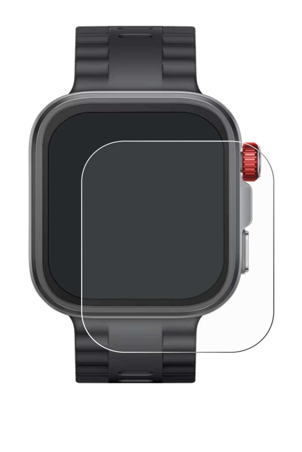 Abbildung des Geräts Huawei Watch Fit 4 Pro mit einer Vielzahl des Displayschutzes.