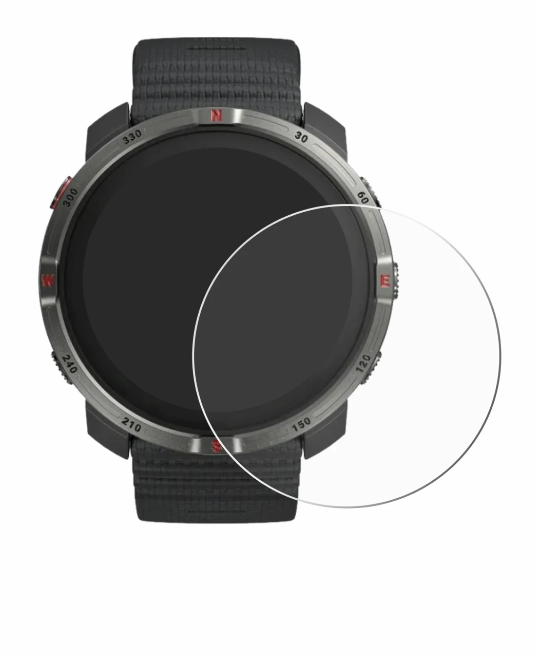 Abbildung des Geräts Polar Grit X2 mit einer Vielzahl des Displayschutzes.