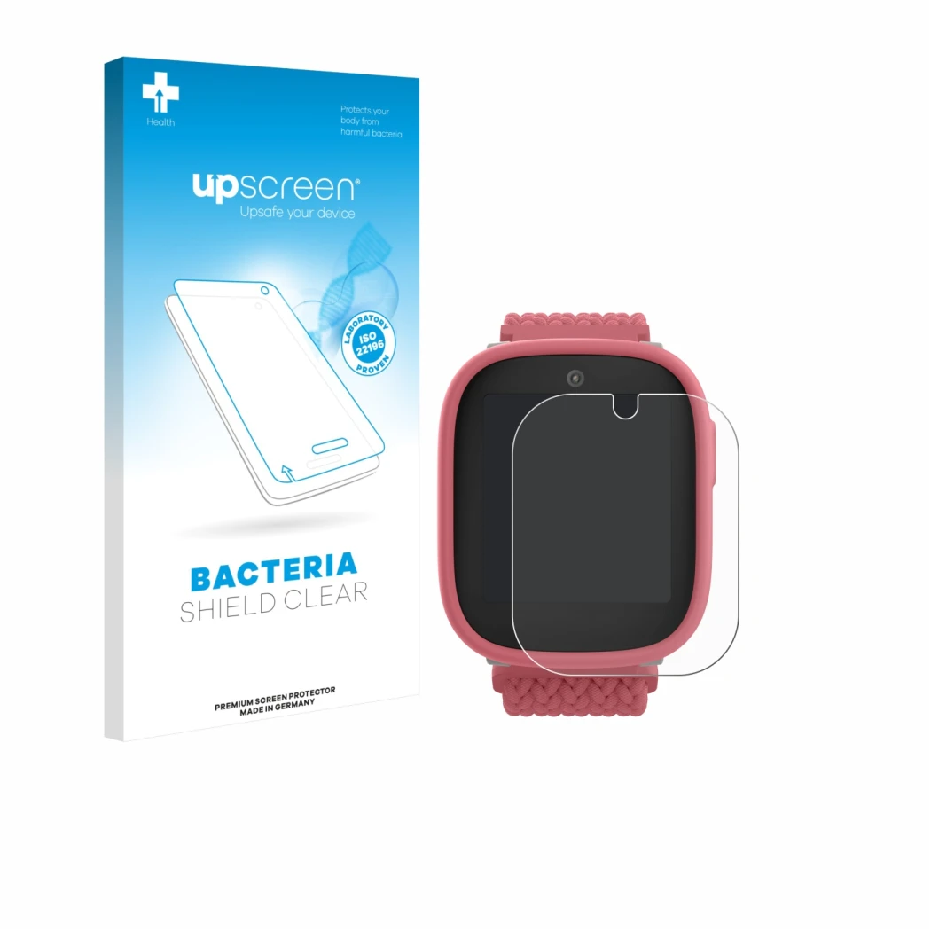 Vorderseite einer Produktverpackung mit dem Markenlogo upscreen. Daneben ist das Gerät Xplora X6 Play 2025 (2. Generation) mit