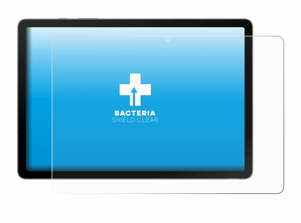 Abbildung des Geräts Samsung Galaxy Tab S10 Lite mit einer Vielzahl des Displayschutzes.