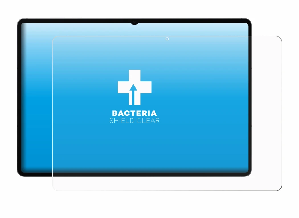 Abbildung des Geräts Samsung Galaxy Tab S11 Ultra mit einer Vielzahl des Displayschutzes.