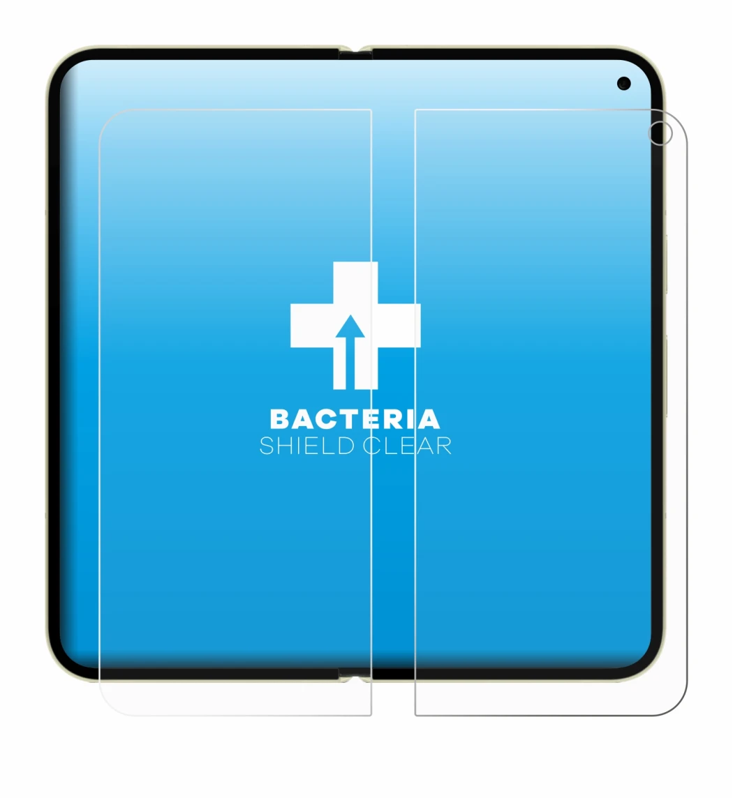 Abbildung des Geräts Google Pixel 10 Pro Fold (Inneres Display) mit einer Vielzahl des Displayschutzes.