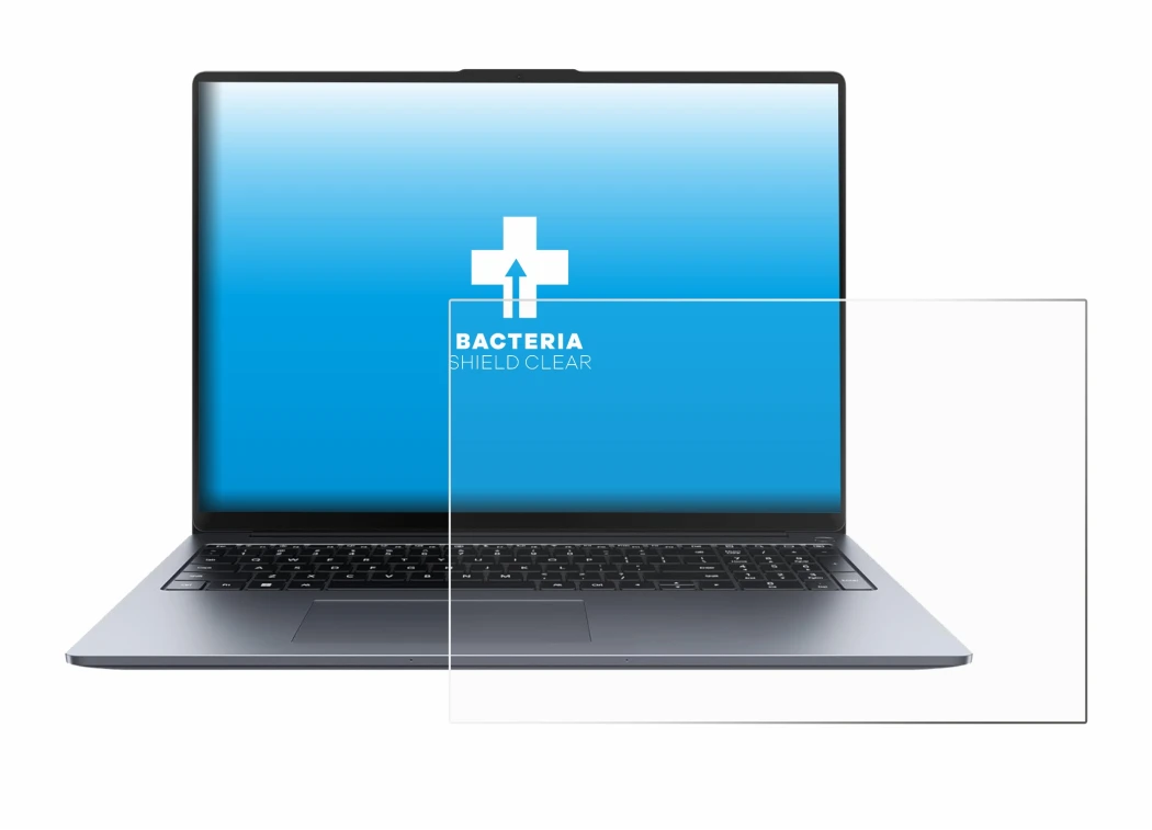 Abbildung des Geräts Huawei MateBook D 16 2024 mit einer Vielzahl des Displayschutzes.